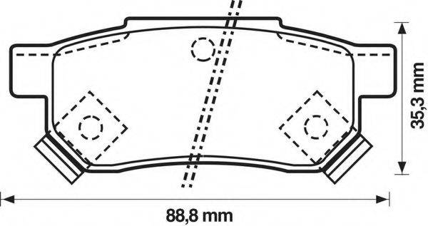 BENDIX 572136B Комплект гальмівних колодок, дискове гальмо