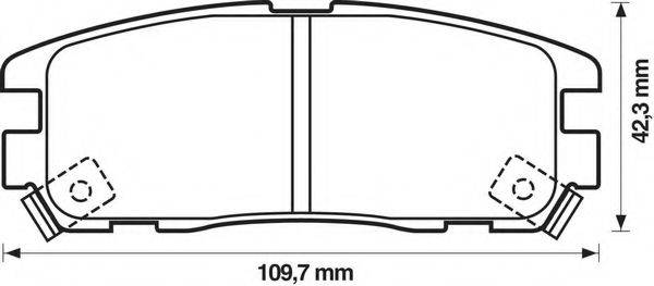 BENDIX 572221B Комплект гальмівних колодок, дискове гальмо