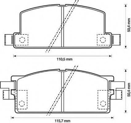 BENDIX 572225B Комплект гальмівних колодок, дискове гальмо