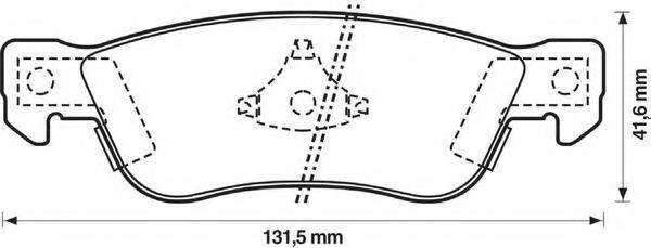 BENDIX 572322B Комплект гальмівних колодок, дискове гальмо