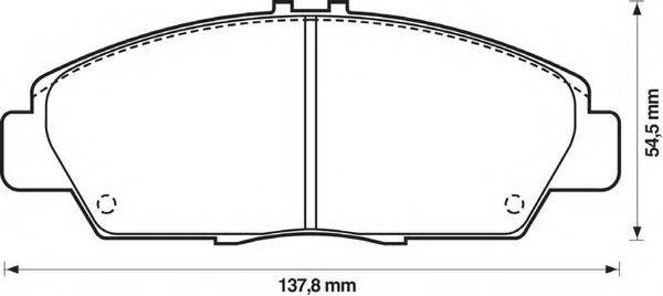 BENDIX 572350B Комплект гальмівних колодок, дискове гальмо