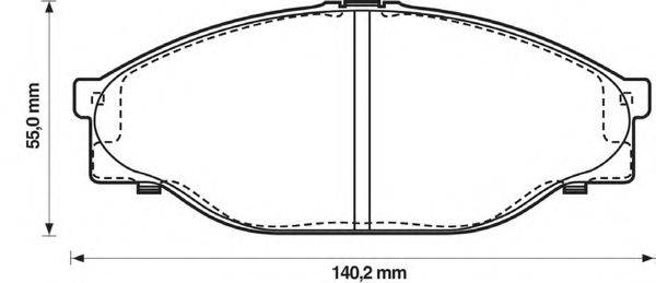 BENDIX 572378B Комплект гальмівних колодок, дискове гальмо