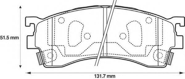 BENDIX 572434B Комплект гальмівних колодок, дискове гальмо