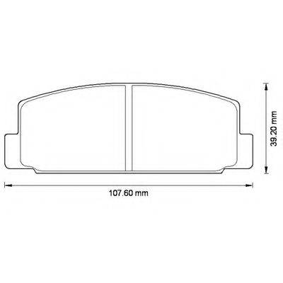 BENDIX 572490B Комплект гальмівних колодок, дискове гальмо