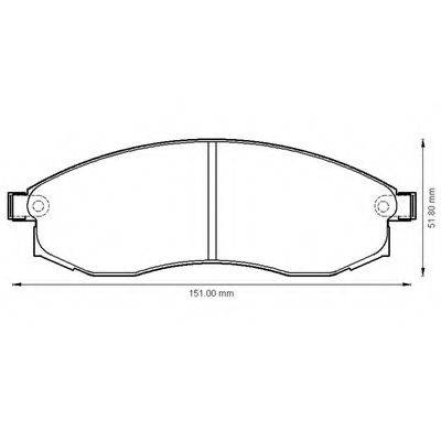 BENDIX 572495B Комплект гальмівних колодок, дискове гальмо