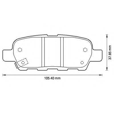 BENDIX 572501B Комплект гальмівних колодок, дискове гальмо