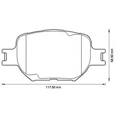 BENDIX 572517B Комплект гальмівних колодок, дискове гальмо