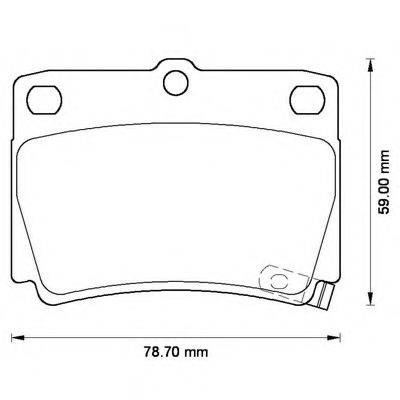 BENDIX 572519B Комплект гальмівних колодок, дискове гальмо