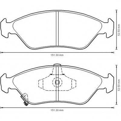 BENDIX 572531B Комплект гальмівних колодок, дискове гальмо