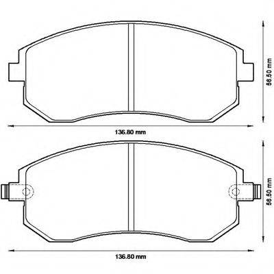 BENDIX 572550B Комплект гальмівних колодок, дискове гальмо