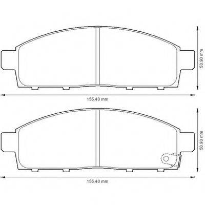 BENDIX 572574B Комплект гальмівних колодок, дискове гальмо