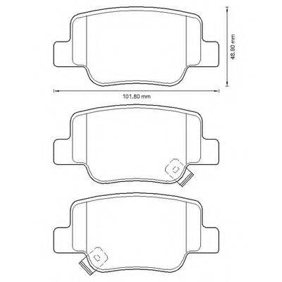 BENDIX 572623B Комплект гальмівних колодок, дискове гальмо