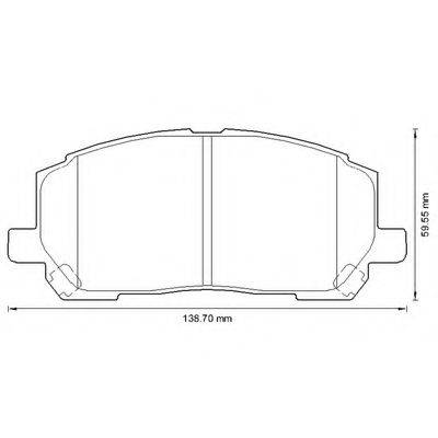 BENDIX 572636B Комплект гальмівних колодок, дискове гальмо