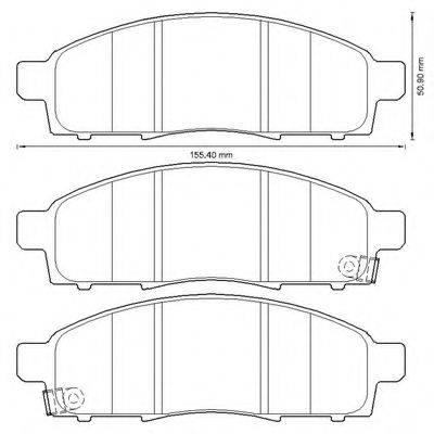 BENDIX 572646B Комплект гальмівних колодок, дискове гальмо