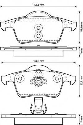 BENDIX 573021B Комплект гальмівних колодок, дискове гальмо