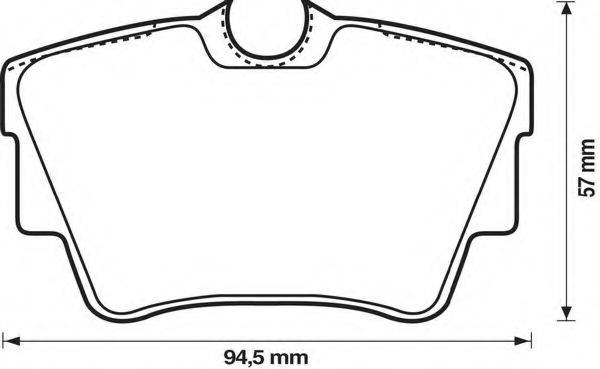 BENDIX 573059B Комплект гальмівних колодок, дискове гальмо