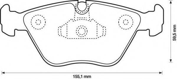 BENDIX 573161B Комплект гальмівних колодок, дискове гальмо