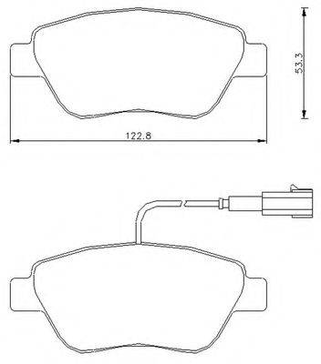 BENDIX 573164B Комплект гальмівних колодок, дискове гальмо