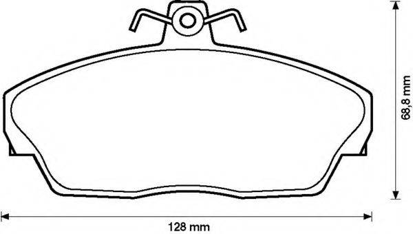 BENDIX 573203B Комплект гальмівних колодок, дискове гальмо