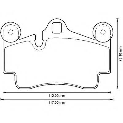 BENDIX 573227B Комплект гальмівних колодок, дискове гальмо