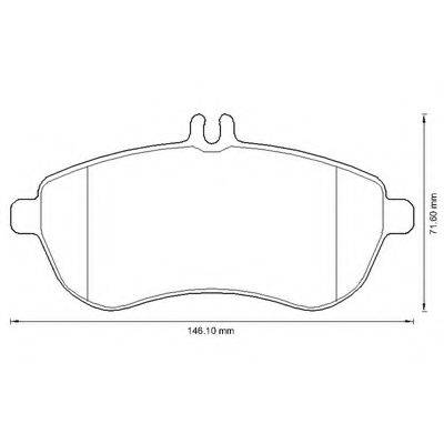 BENDIX 573257B Комплект гальмівних колодок, дискове гальмо