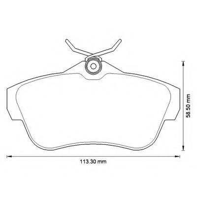 BENDIX 573281B Комплект гальмівних колодок, дискове гальмо