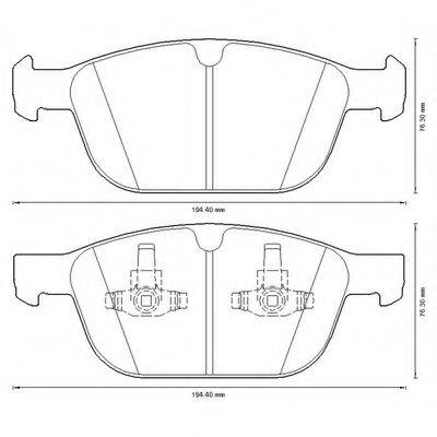 BENDIX 573293B Комплект гальмівних колодок, дискове гальмо