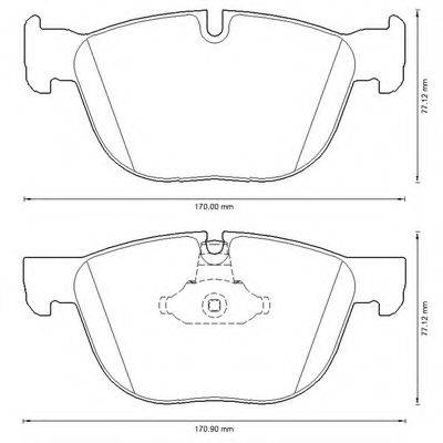 BENDIX 573300B Комплект гальмівних колодок, дискове гальмо