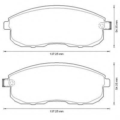 BENDIX 573304B Комплект гальмівних колодок, дискове гальмо