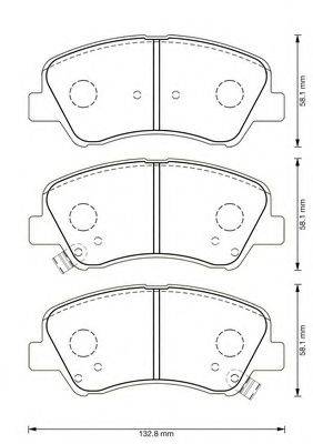 BENDIX 573368B Комплект гальмівних колодок, дискове гальмо