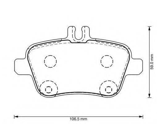 BENDIX 573370B Комплект гальмівних колодок, дискове гальмо