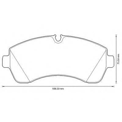 BENDIX 573509B Комплект гальмівних колодок, дискове гальмо