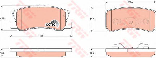 DR!VE+ DP1010100012 Комплект гальмівних колодок, дискове гальмо