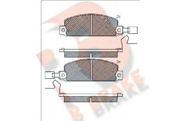 R BRAKE RB0389 Комплект гальмівних колодок, дискове гальмо