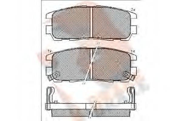 R BRAKE RB0991 Комплект гальмівних колодок, дискове гальмо