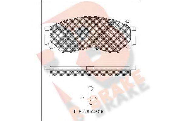 R BRAKE RB1234 Комплект гальмівних колодок, дискове гальмо