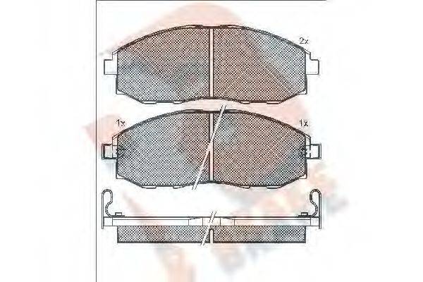 R BRAKE RB1266 Комплект гальмівних колодок, дискове гальмо