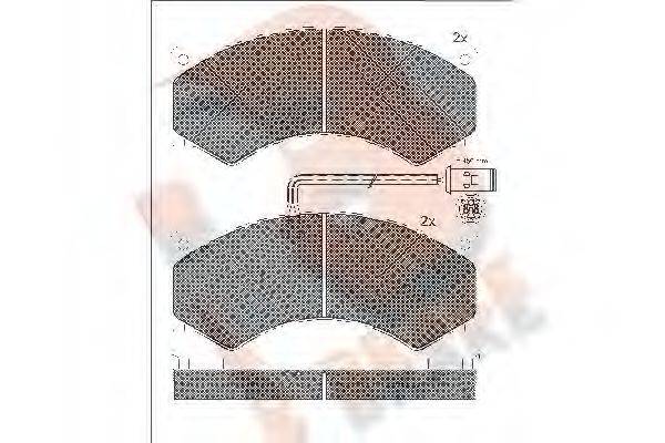 R BRAKE RB0739 Комплект гальмівних колодок, дискове гальмо