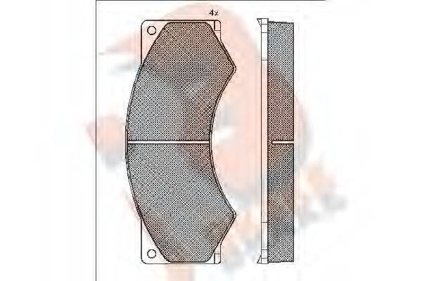 R BRAKE RB0765 Комплект гальмівних колодок, дискове гальмо