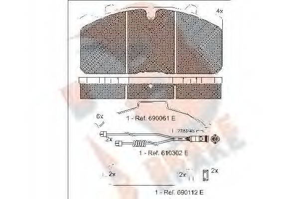 R BRAKE RB1253120 Комплект гальмівних колодок, дискове гальмо