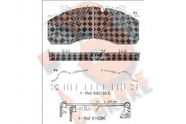 R BRAKE RB1437118 Комплект гальмівних колодок, дискове гальмо