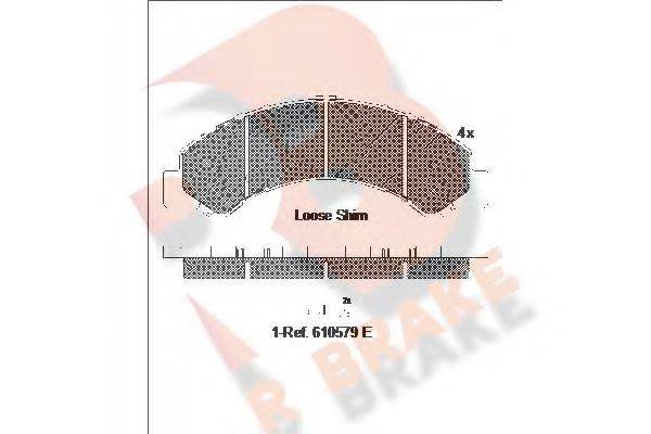 R BRAKE RB2146 Комплект гальмівних колодок, дискове гальмо