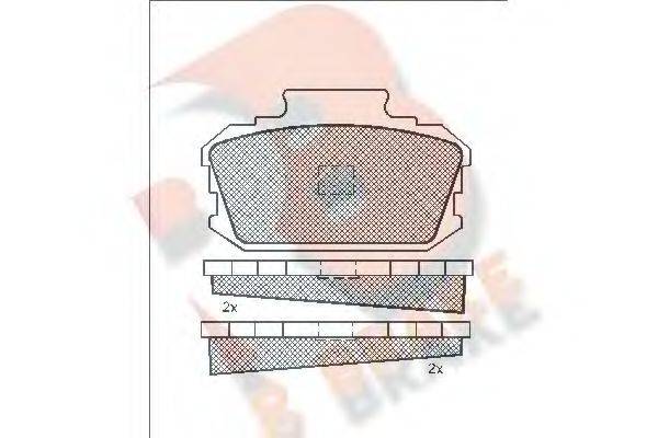 R BRAKE RB0095 Комплект гальмівних колодок, дискове гальмо