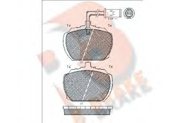 R BRAKE RB0406 Комплект гальмівних колодок, дискове гальмо