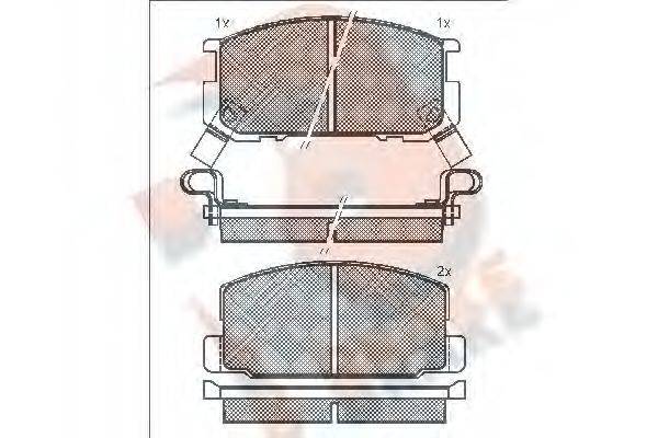 R BRAKE RB0605 Комплект гальмівних колодок, дискове гальмо