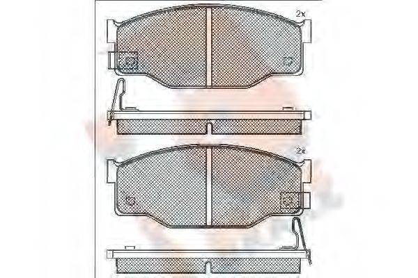 R BRAKE RB0606 Комплект гальмівних колодок, дискове гальмо