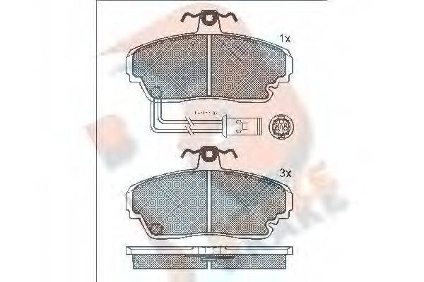 R BRAKE RB0678 Комплект гальмівних колодок, дискове гальмо