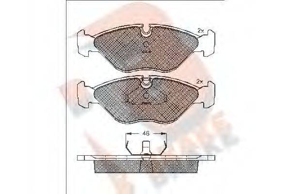 R BRAKE RB0774 Комплект гальмівних колодок, дискове гальмо