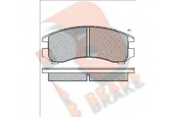 R BRAKE RB0810204 Комплект гальмівних колодок, дискове гальмо