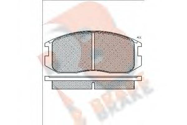 R BRAKE RB0875 Комплект гальмівних колодок, дискове гальмо